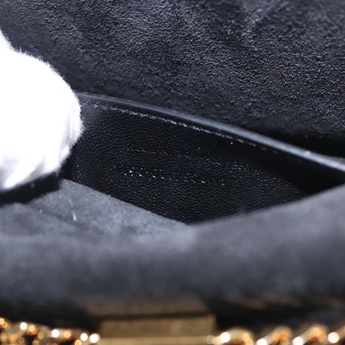 Saint Laurent Kate Tassel Chain Shoulder Bag Leather Silver Gold Auth ka7241A