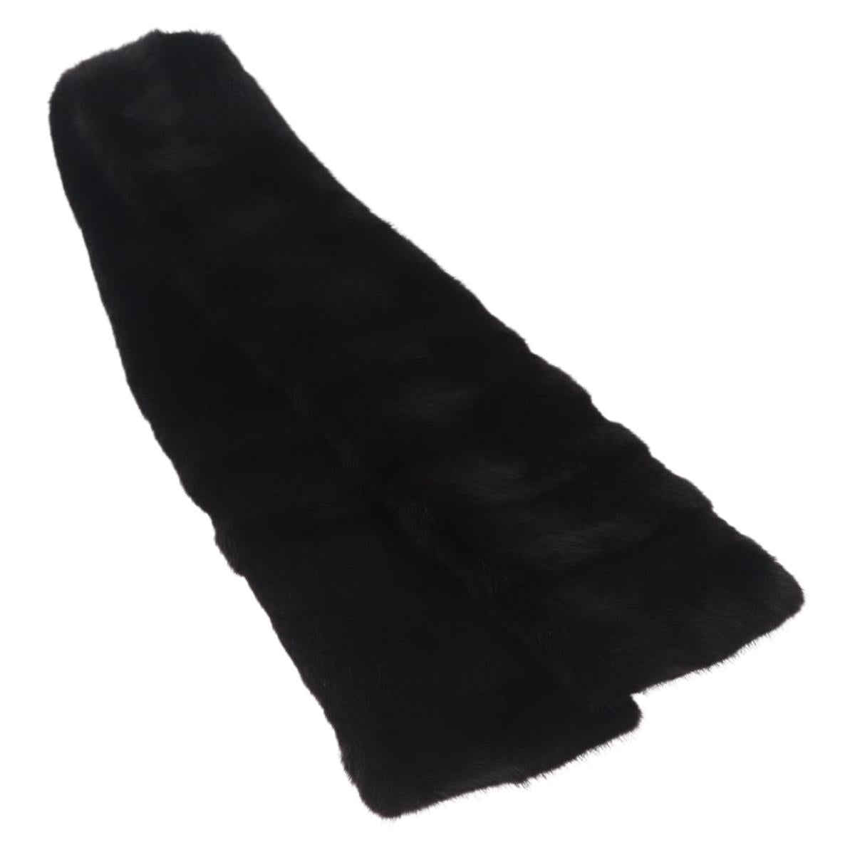 LOUIS VUITTON Scarf Black LV Auth ka7243M