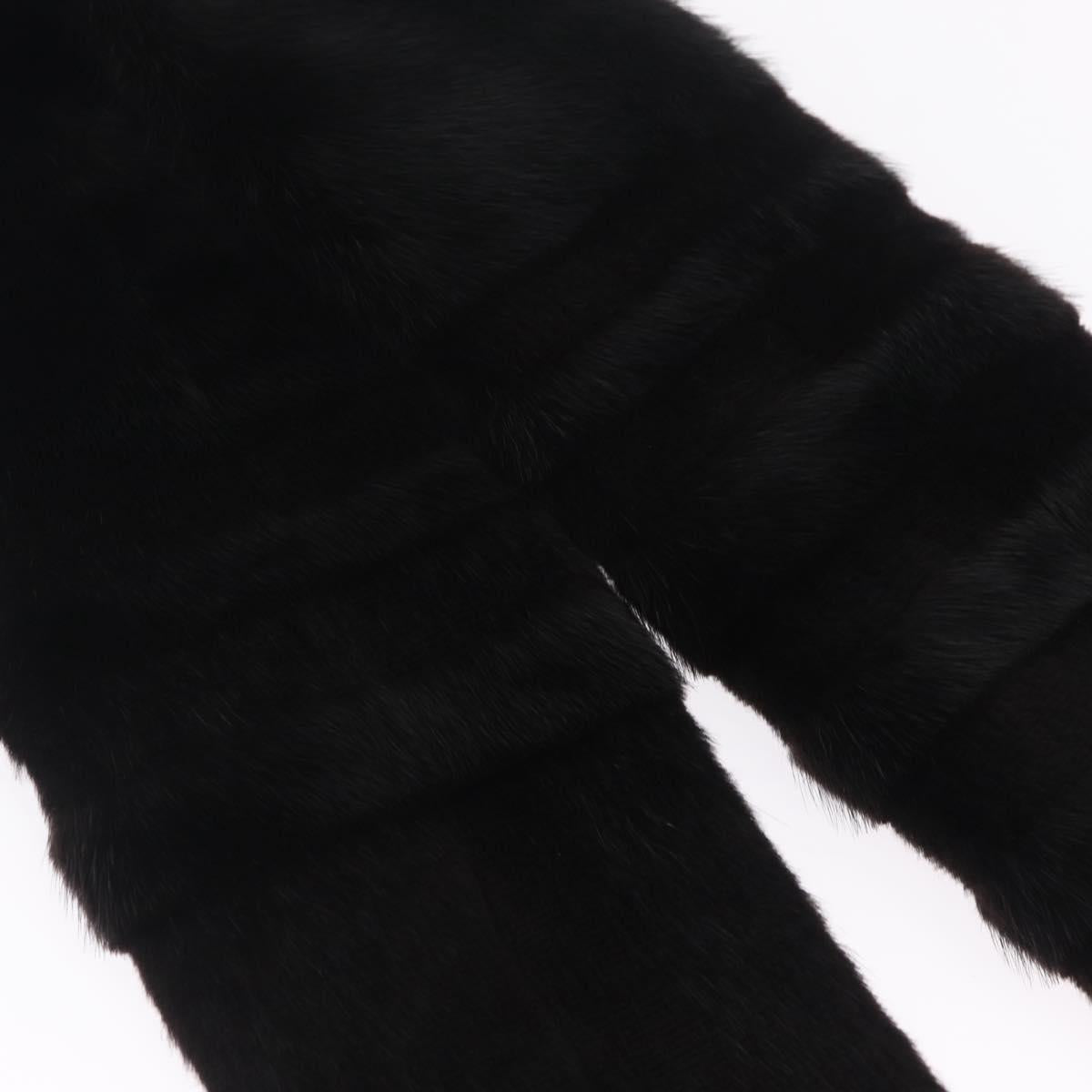 LOUIS VUITTON Scarf Black LV Auth ka7243M