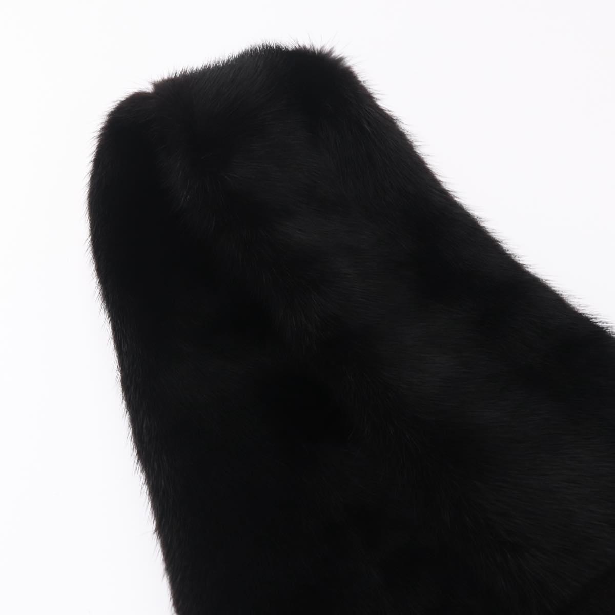LOUIS VUITTON Scarf Black LV Auth ka7243M