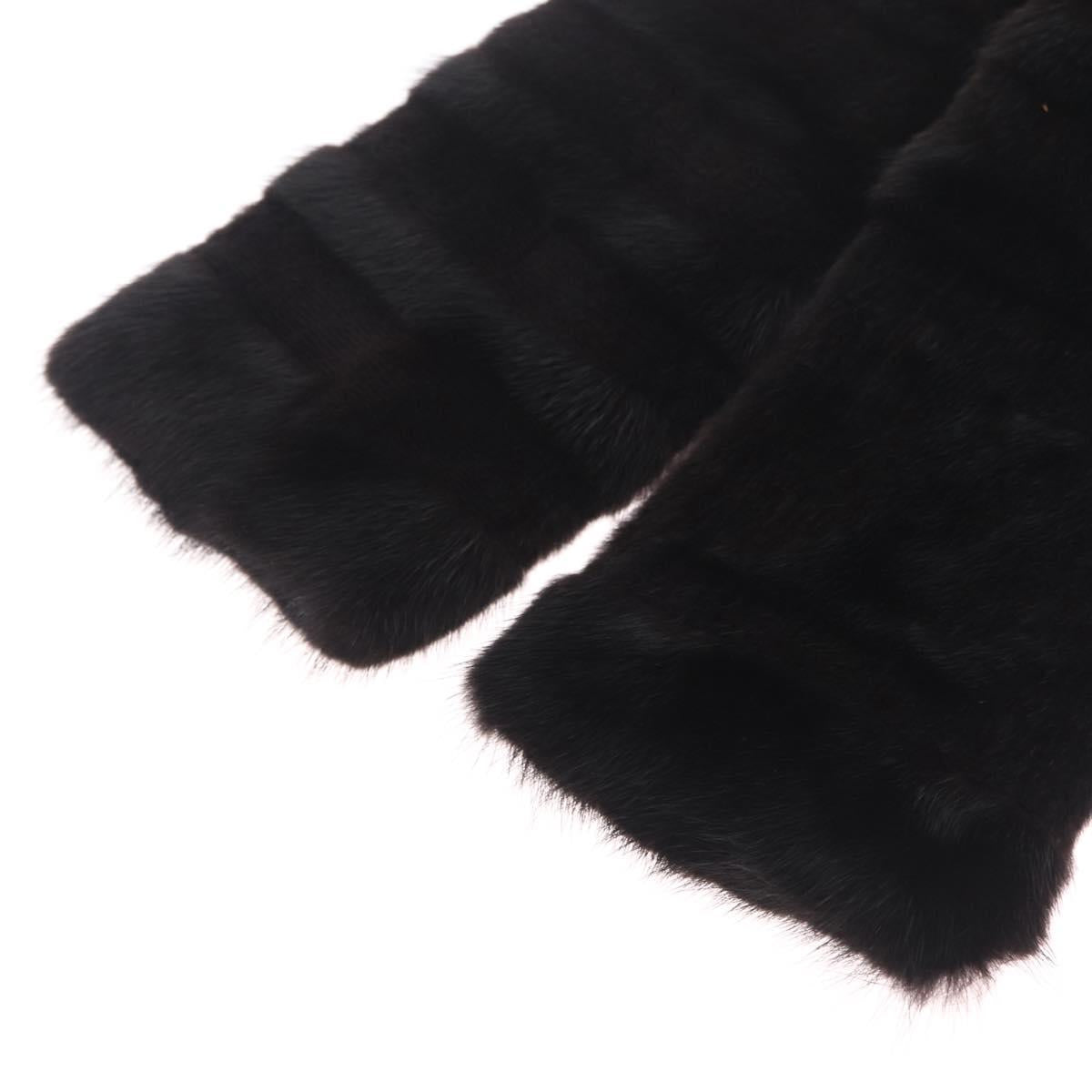 LOUIS VUITTON Scarf Black LV Auth ka7243M