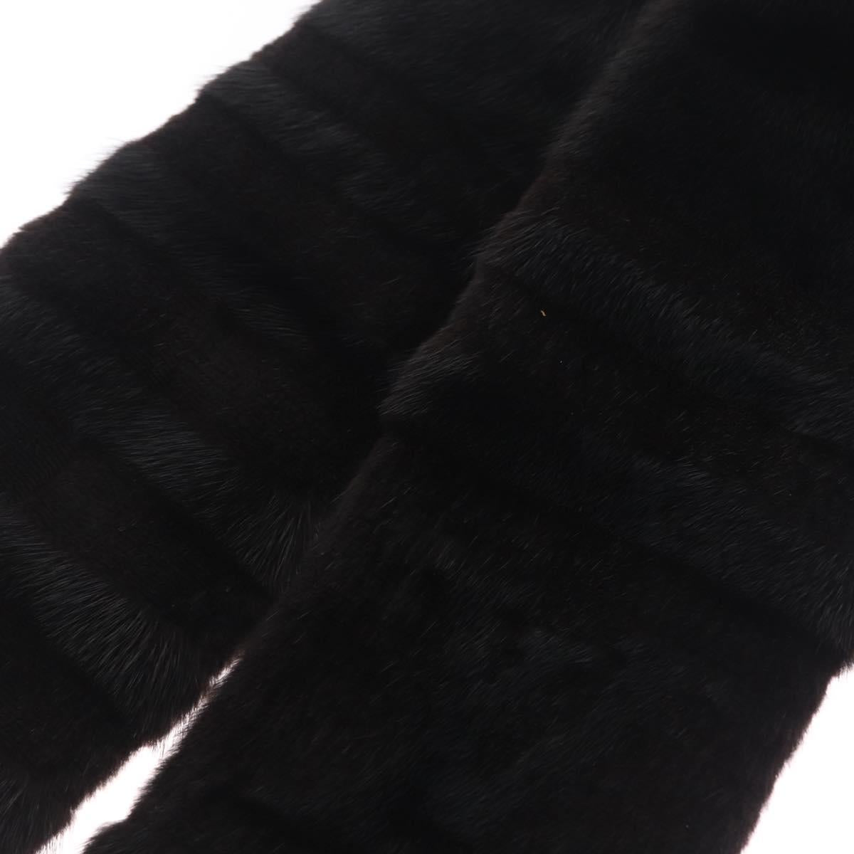 LOUIS VUITTON Scarf Black LV Auth ka7243M