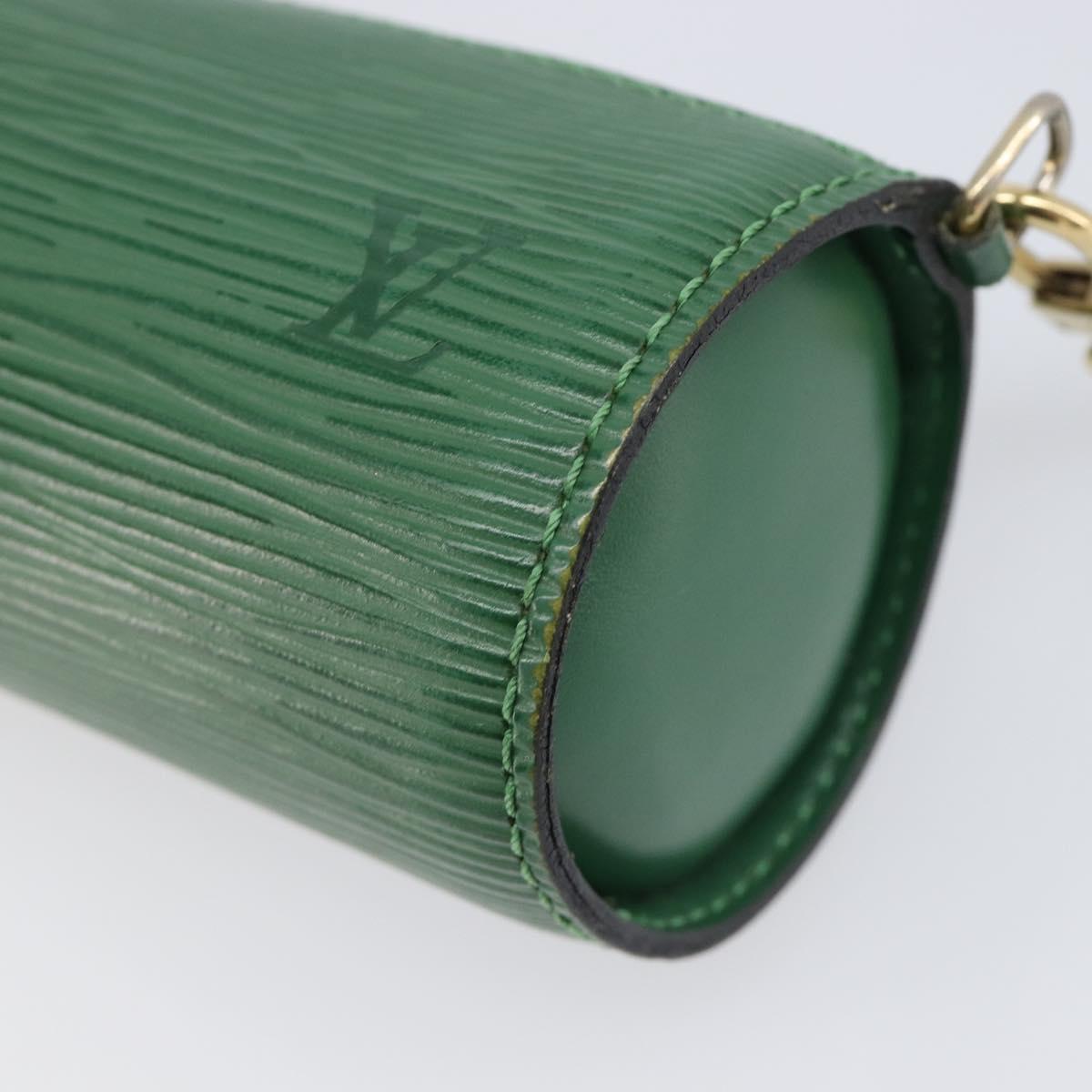 LOUIS VUITTON Epi Soufflot Pouch Green LV Auth ka7245