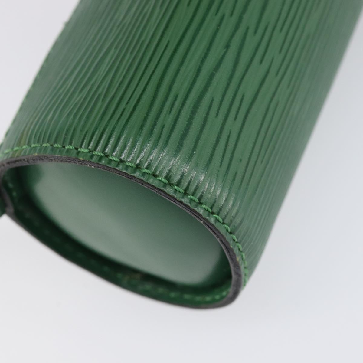 LOUIS VUITTON Epi Soufflot Pouch Green LV Auth ka7245