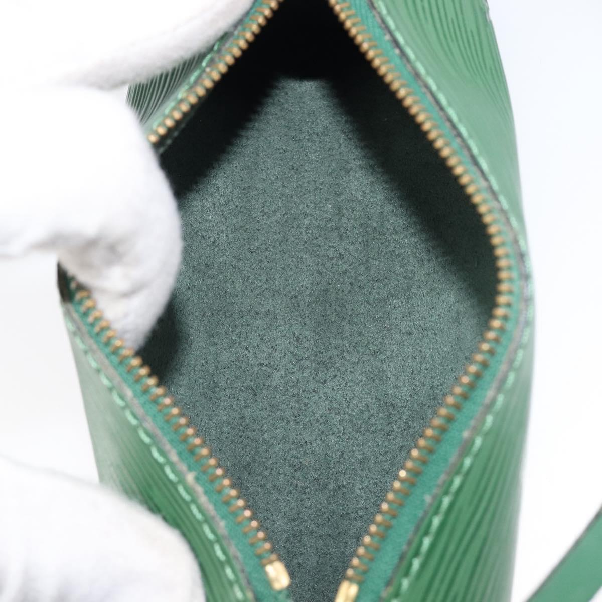 LOUIS VUITTON Epi Soufflot Pouch Green LV Auth ka7245