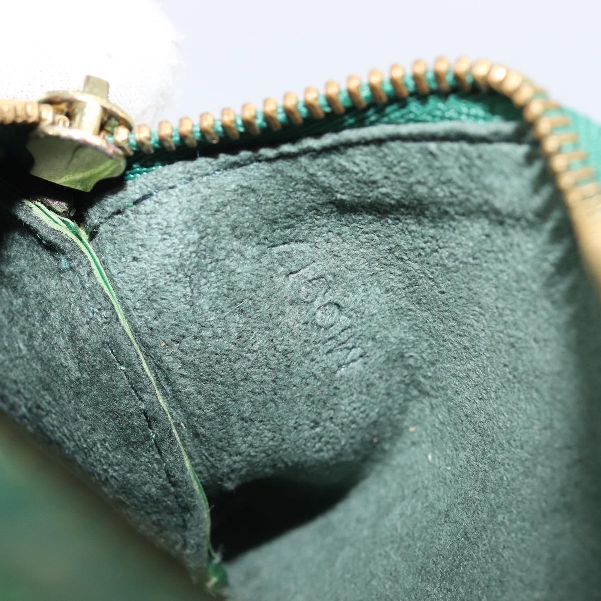 LOUIS VUITTON Epi Soufflot Pouch Green LV Auth ka7245