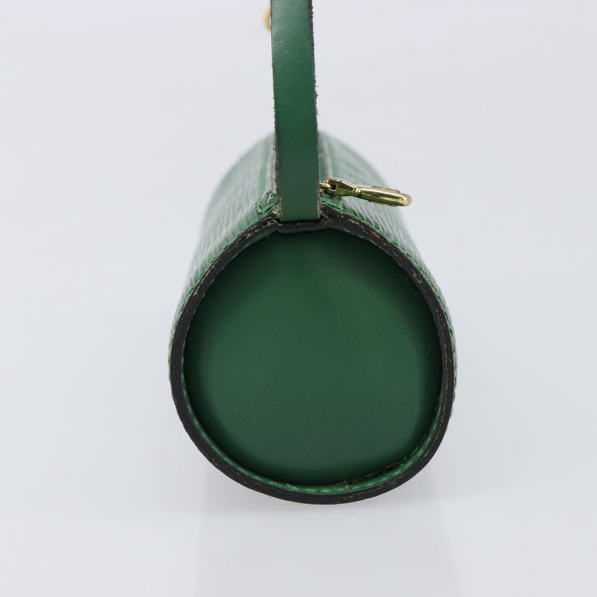 LOUIS VUITTON Epi Soufflot Pouch Green LV Auth ka7245