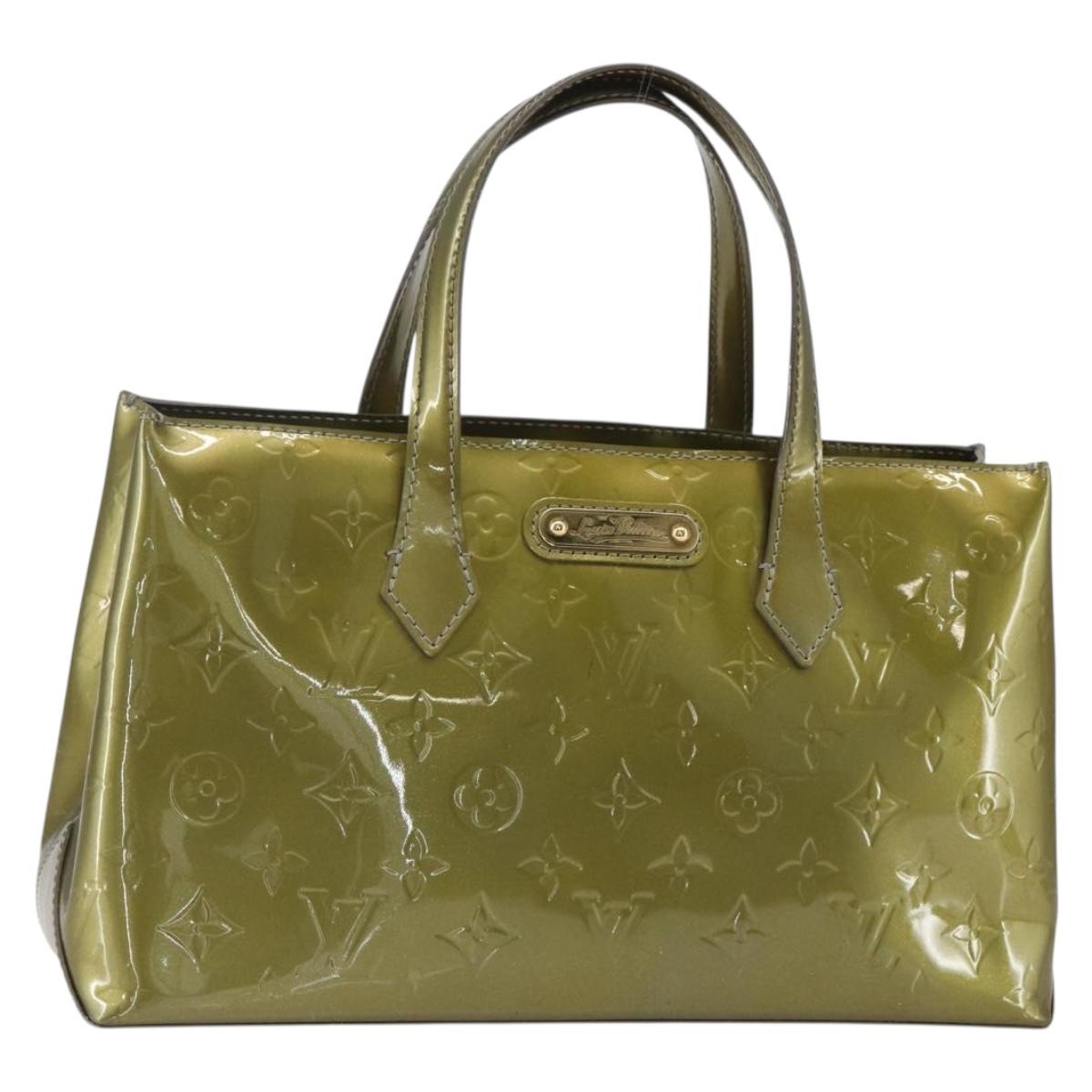 LOUIS VUITTON Monogram Vernis Wilshire PM Bag Gris Art Deco M91627 Auth ka726