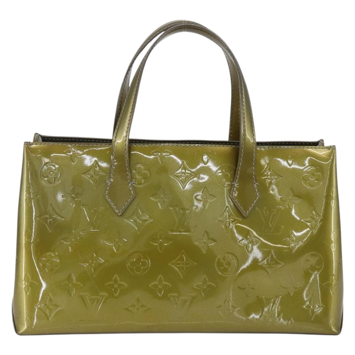 LOUIS VUITTON Monogram Vernis Wilshire PM Bag Gris Art Deco M91627 Auth ka726