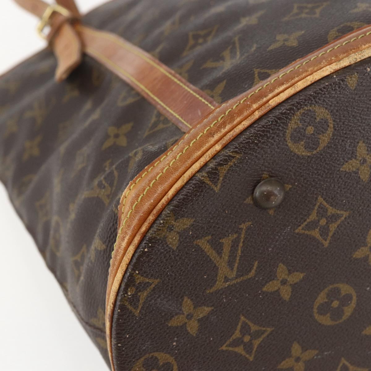 LOUIS VUITTON Monogram Bucket GM Shoulder Bag M42236 LV Auth ka730