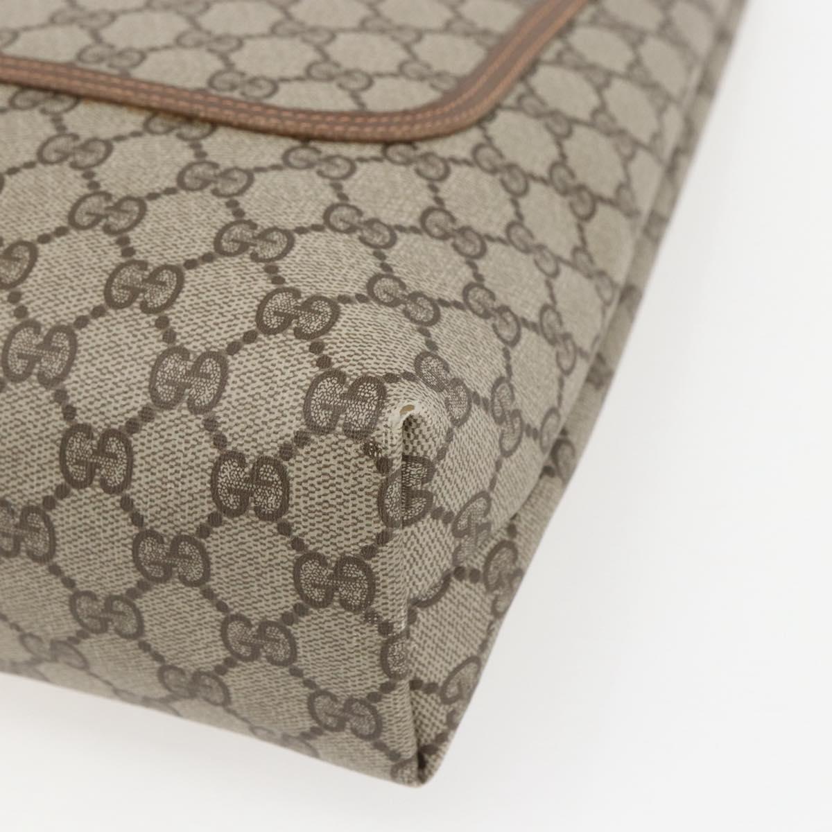 GUCCI GG Supreme Web Sherry Line Tote Bag PVC Beige Red 89 02 003 Auth ka731