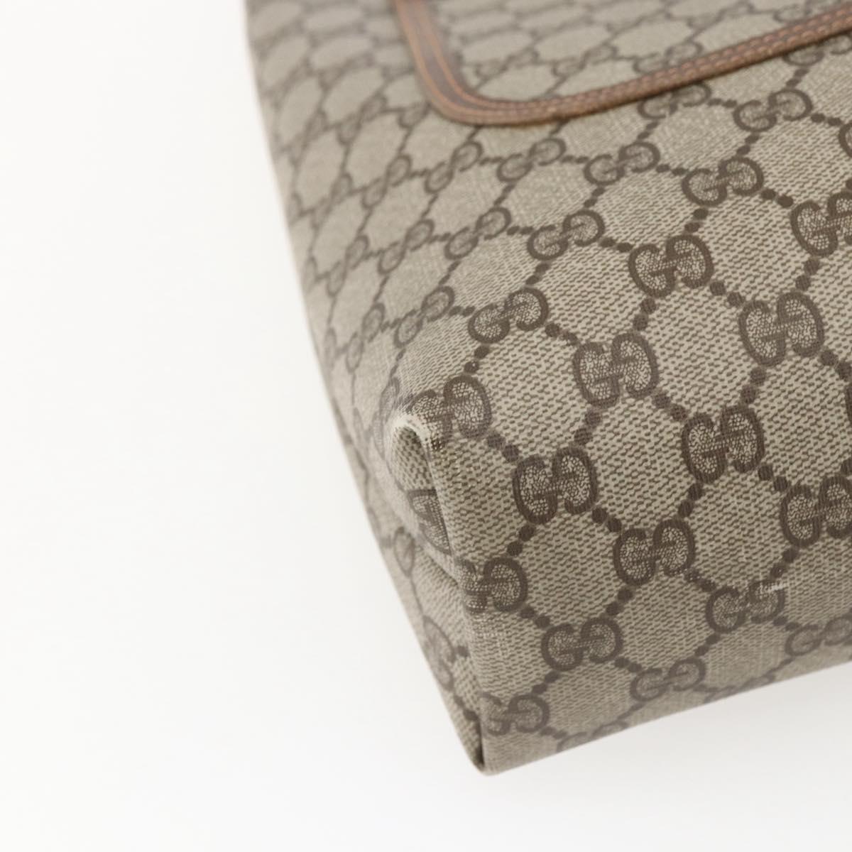 GUCCI GG Supreme Web Sherry Line Tote Bag PVC Beige Red 89 02 003 Auth ka731