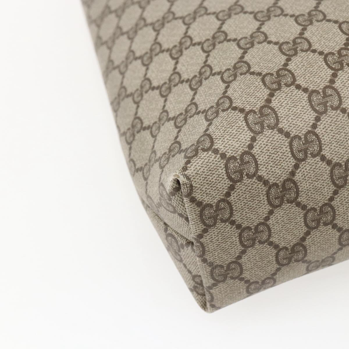 GUCCI GG Supreme Web Sherry Line Tote Bag PVC Beige Red 89 02 003 Auth ka731