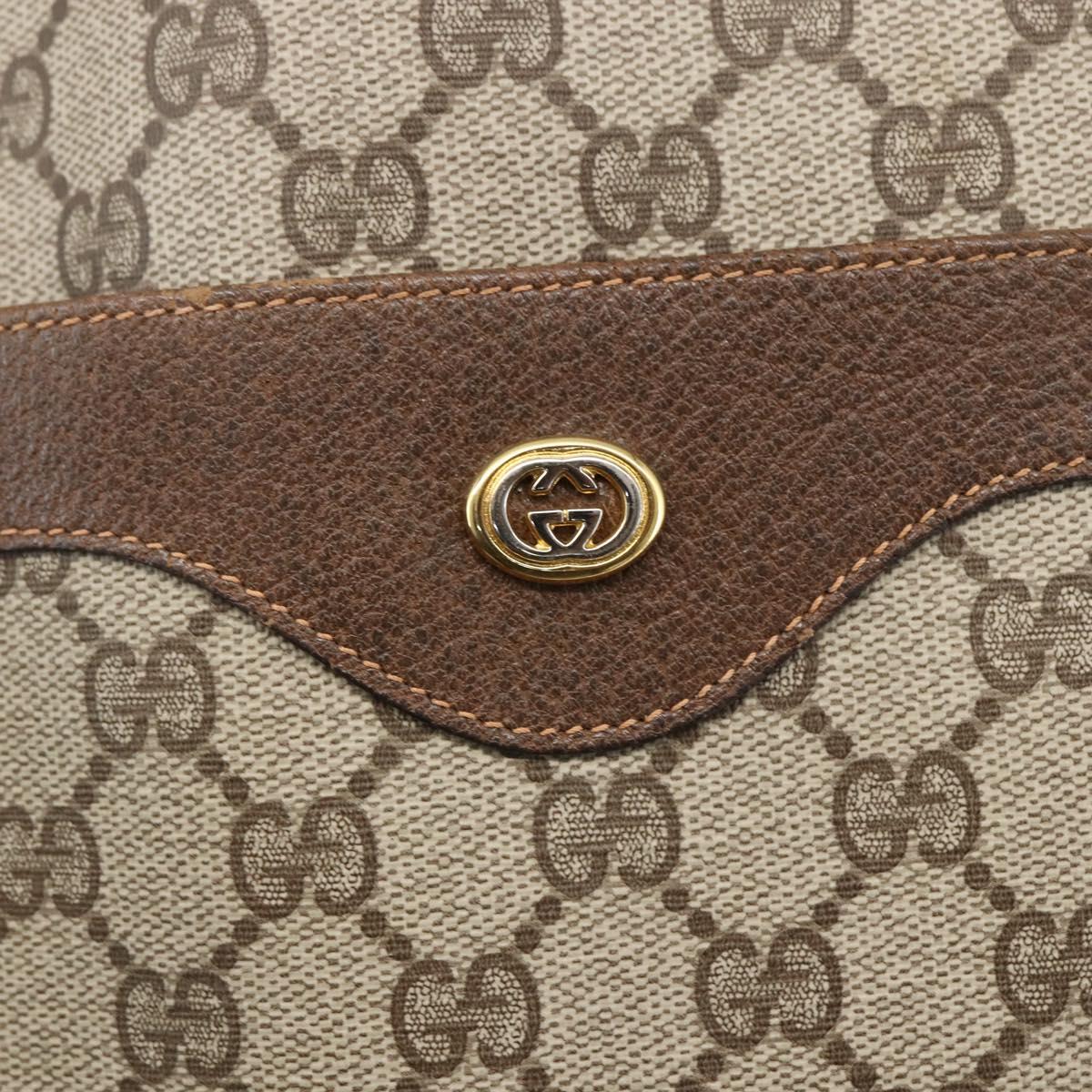 GUCCI GG Supreme Web Sherry Line Tote Bag PVC Beige Red 89 02 003 Auth ka731