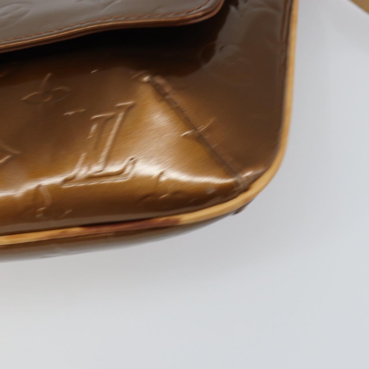LOUIS VUITTON Monogram Vernis Thompson Street Bag Bronze M91124 LV Auth ka732