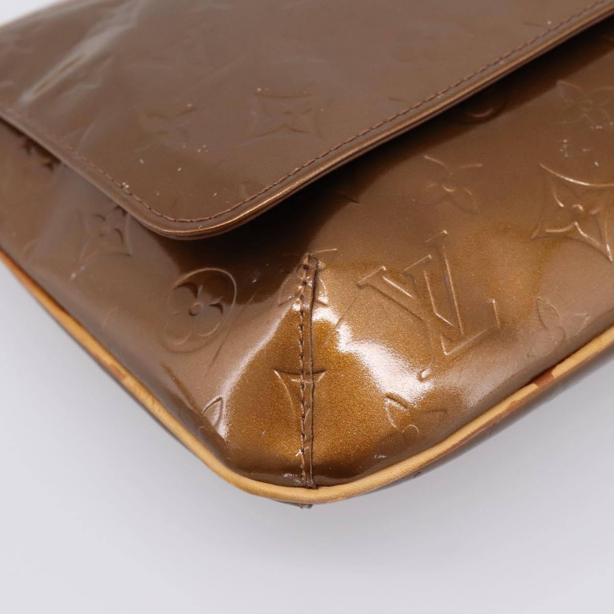LOUIS VUITTON Monogram Vernis Thompson Street Bag Bronze M91124 LV Auth ka732