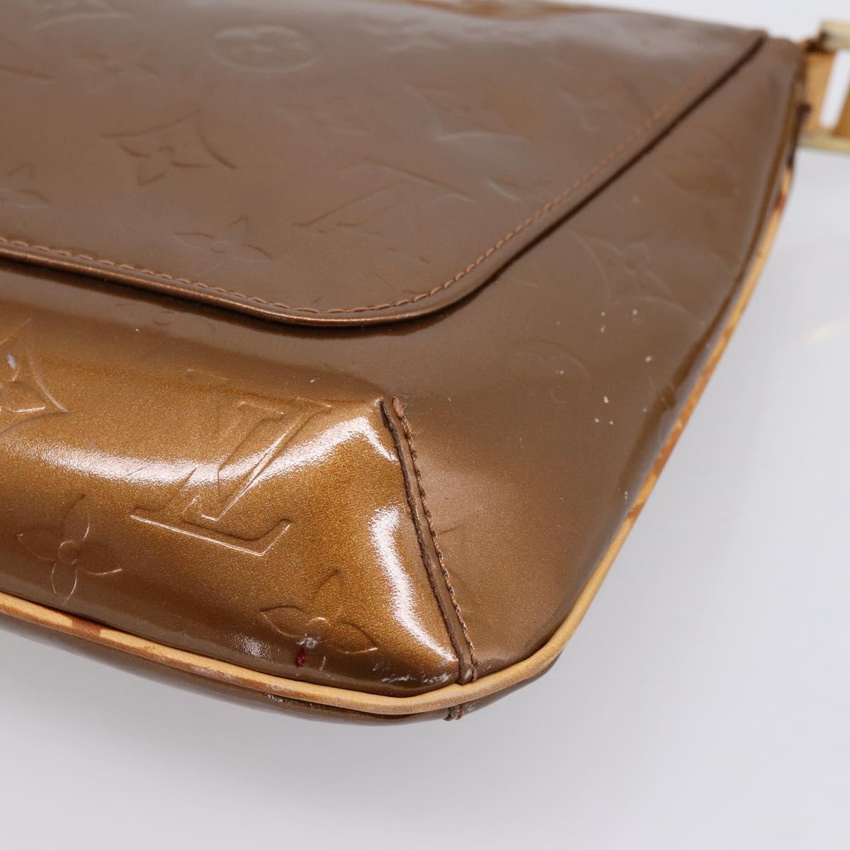 LOUIS VUITTON Monogram Vernis Thompson Street Bag Bronze M91124 LV Auth ka732