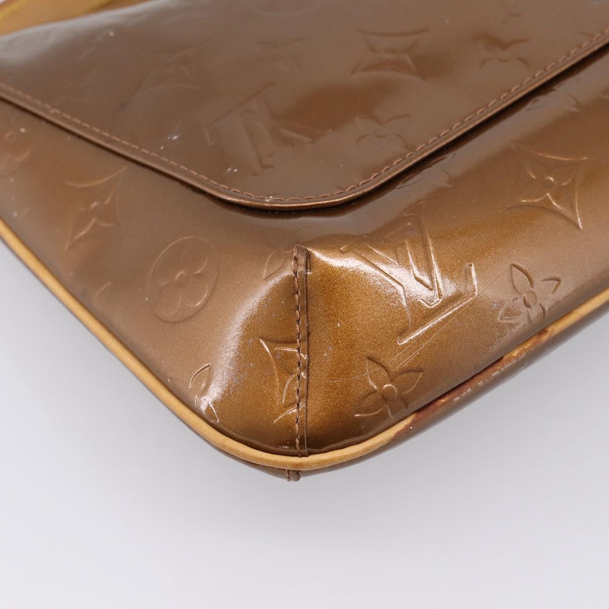 LOUIS VUITTON Monogram Vernis Thompson Street Bag Bronze M91124 LV Auth ka732