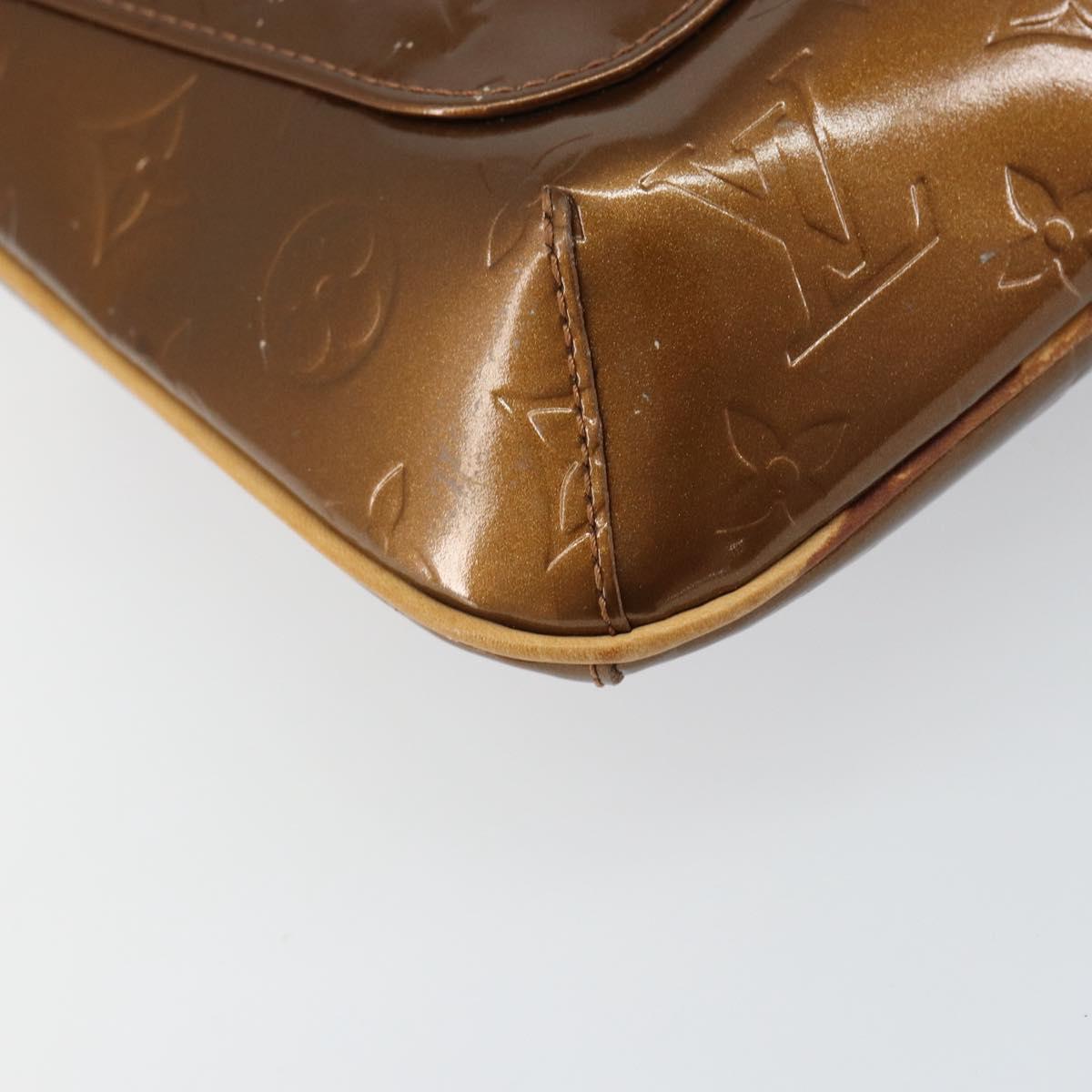 LOUIS VUITTON Monogram Vernis Thompson Street Bag Bronze M91124 LV Auth ka732