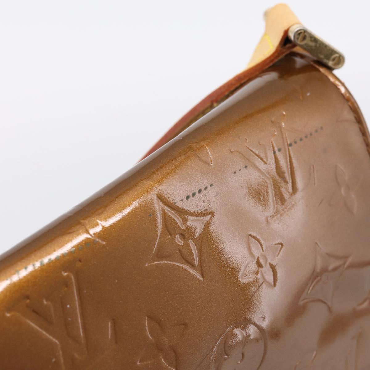 LOUIS VUITTON Monogram Vernis Thompson Street Bag Bronze M91124 LV Auth ka732