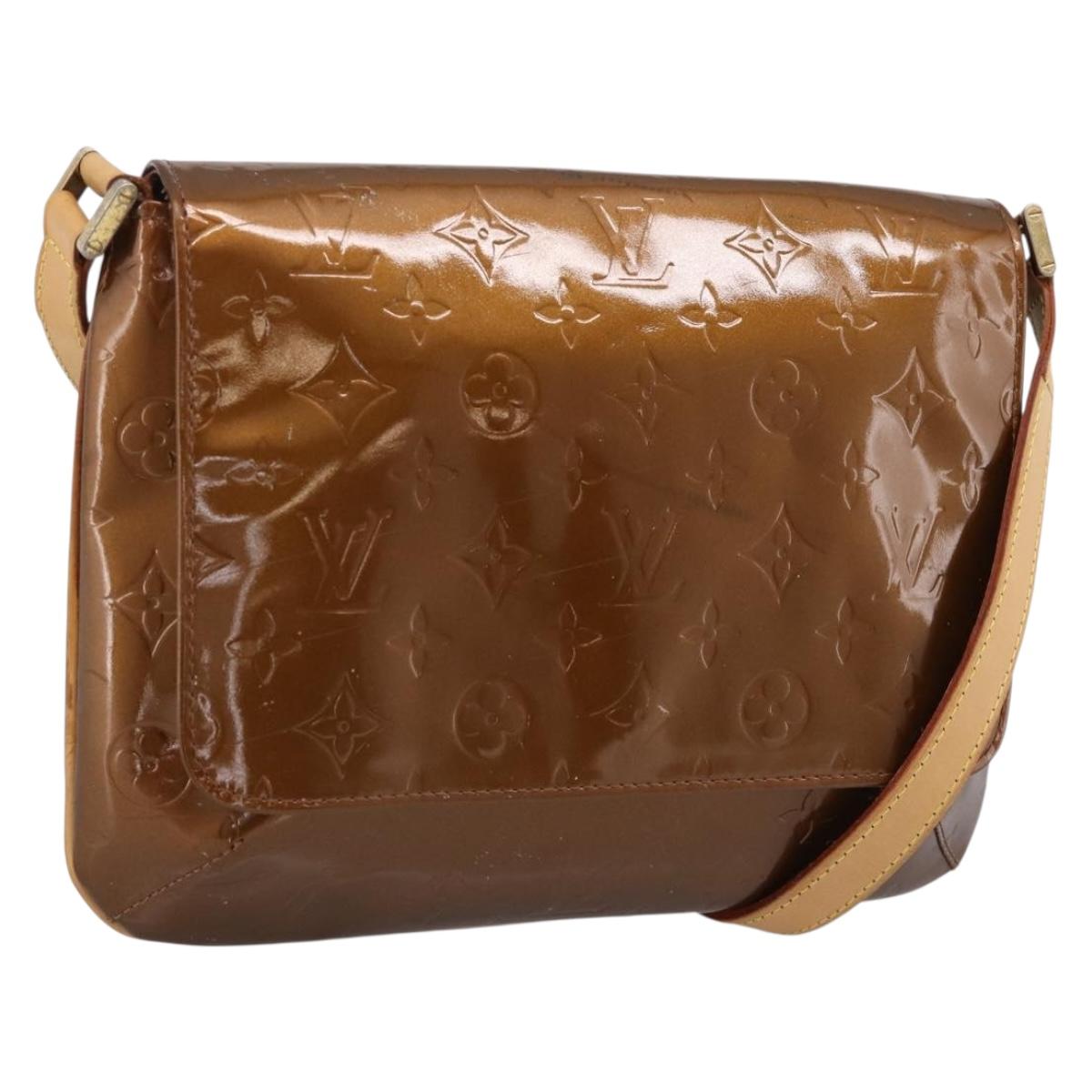 LOUIS VUITTON Monogram Vernis Thompson Street Bag Bronze M91124 LV Auth ka732