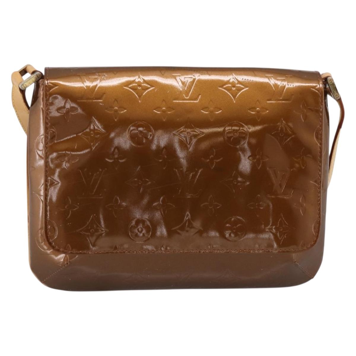 LOUIS VUITTON Monogram Vernis Thompson Street Bag Bronze M91124 LV Auth ka732
