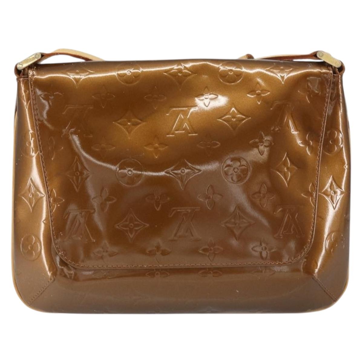 LOUIS VUITTON Monogram Vernis Thompson Street Bag Bronze M91124 LV Auth ka732
