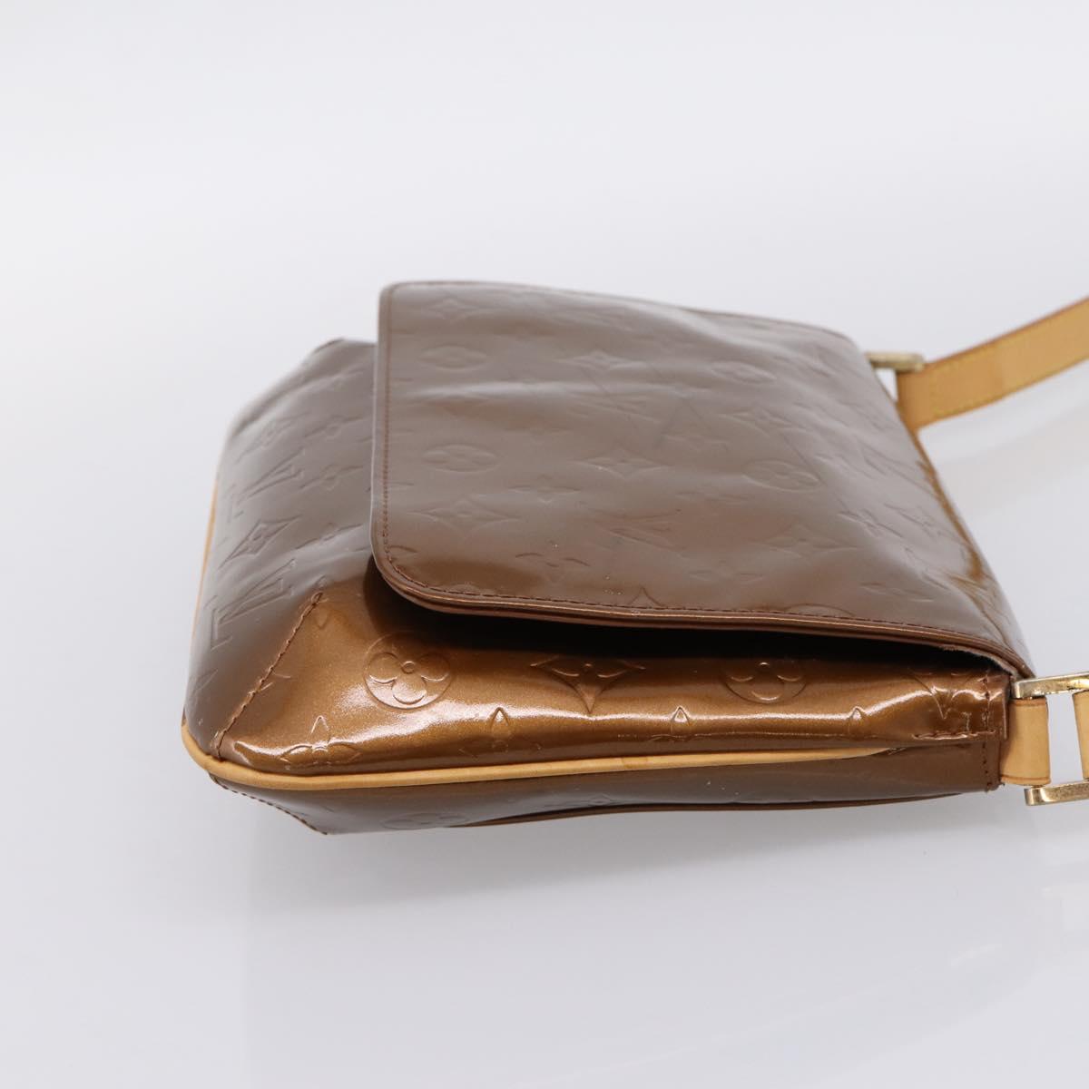 LOUIS VUITTON Monogram Vernis Thompson Street Bag Bronze M91124 LV Auth ka732