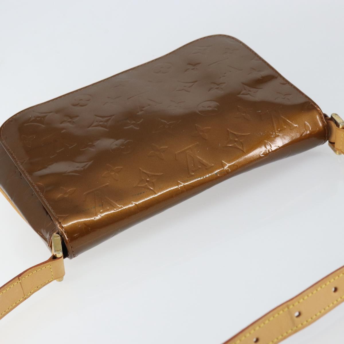 LOUIS VUITTON Monogram Vernis Thompson Street Bag Bronze M91124 LV Auth ka732