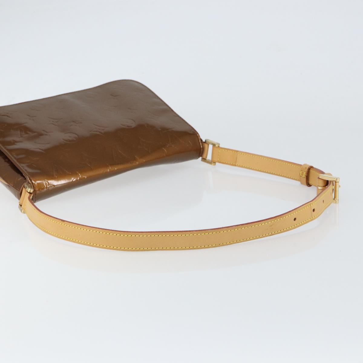 LOUIS VUITTON Monogram Vernis Thompson Street Bag Bronze M91124 LV Auth ka732