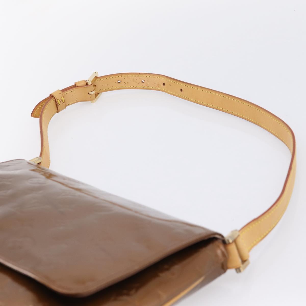 LOUIS VUITTON Monogram Vernis Thompson Street Bag Bronze M91124 LV Auth ka732