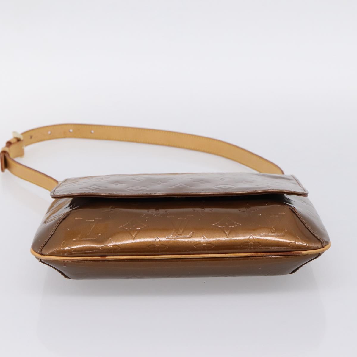 LOUIS VUITTON Monogram Vernis Thompson Street Bag Bronze M91124 LV Auth ka732