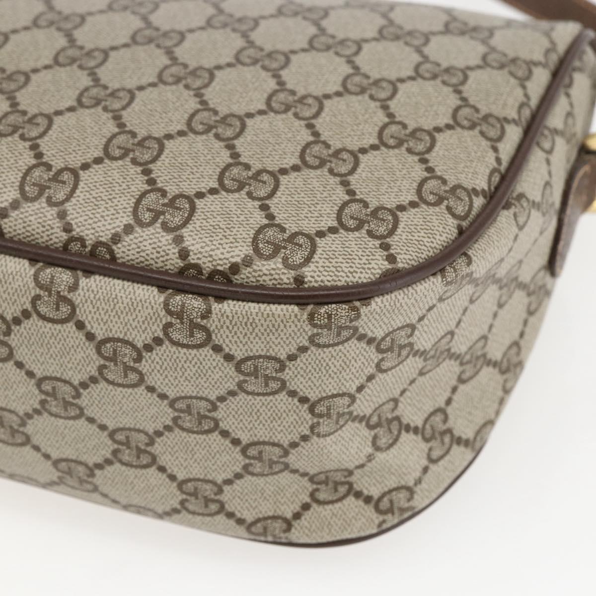 GUCCI GG Supreme Web Sherry Line Bag PVC Beige Gold 89 02 077 Auth ka736