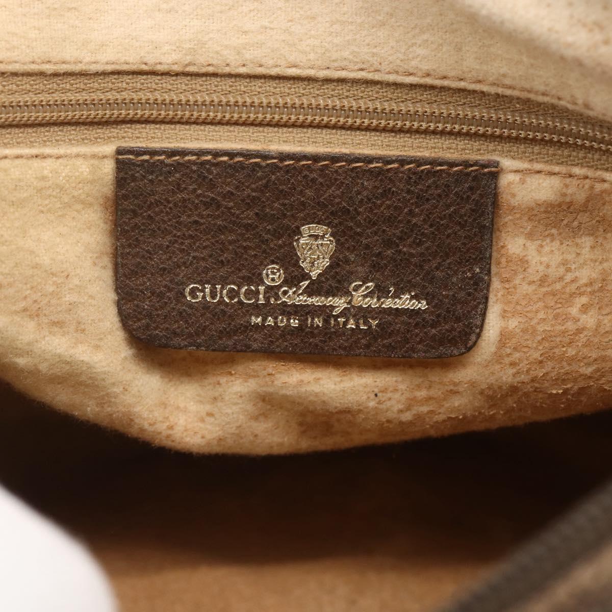 GUCCI GG Supreme Web Sherry Line Bag PVC Beige Gold 89 02 077 Auth ka736