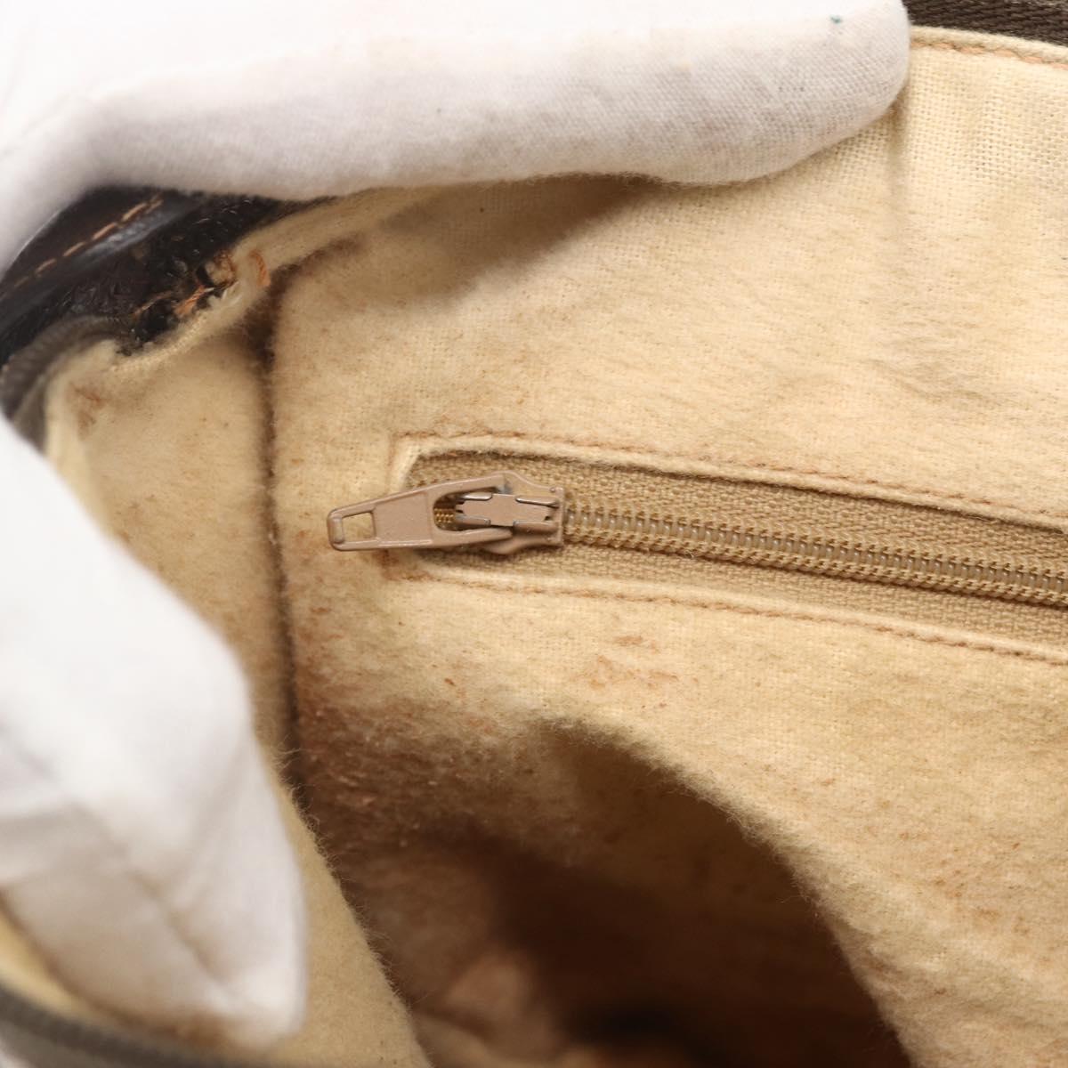 GUCCI GG Supreme Web Sherry Line Bag PVC Beige Gold 89 02 077 Auth ka736