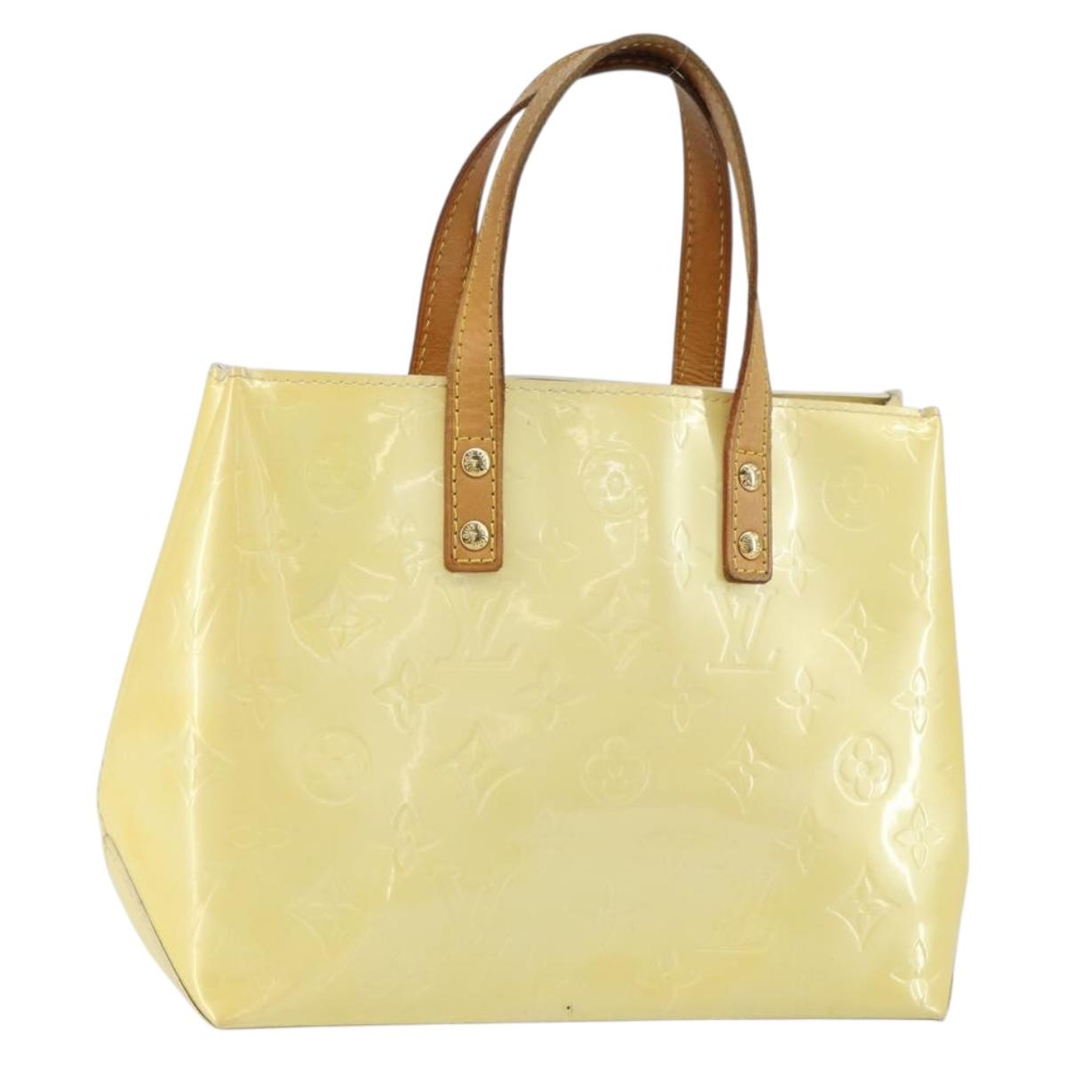 LOUIS VUITTON Monogram Vernis Reade PM Hand Bag Perle M91336 LV Auth ka738