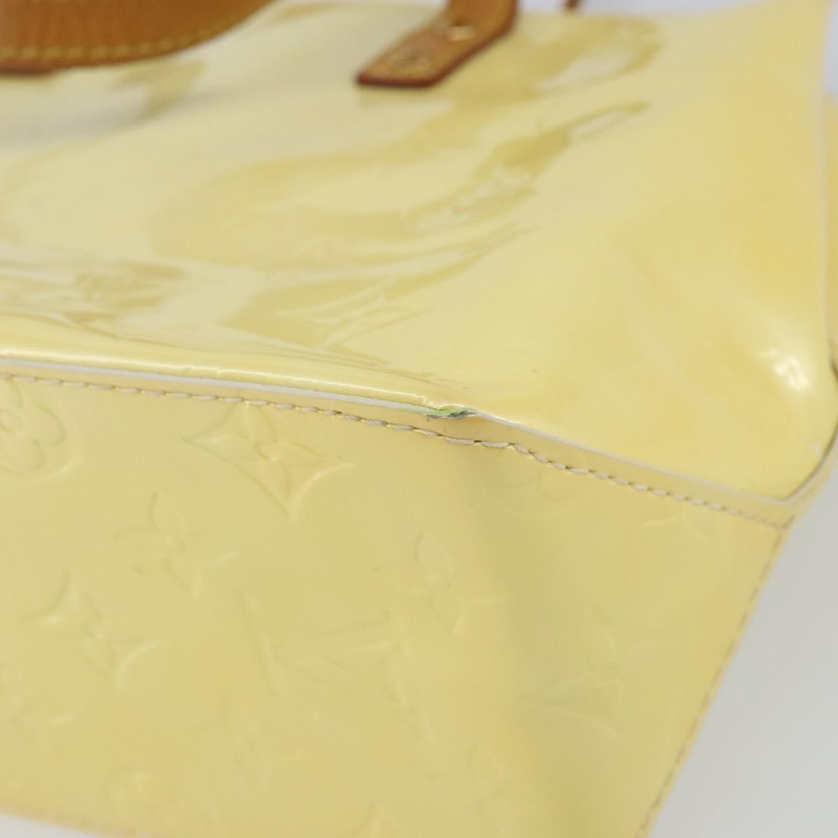 LOUIS VUITTON Monogram Vernis Reade PM Hand Bag Perle M91336 LV Auth ka738