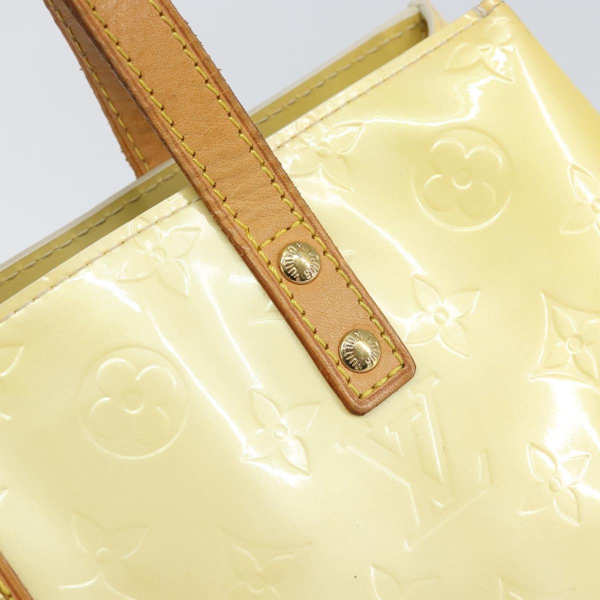 LOUIS VUITTON Monogram Vernis Reade PM Hand Bag Perle M91336 LV Auth ka738