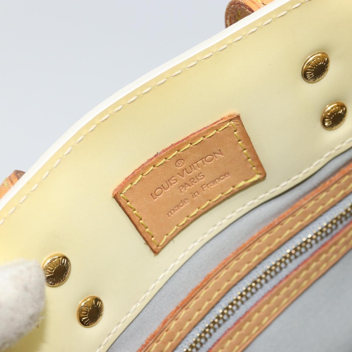 LOUIS VUITTON Monogram Vernis Reade PM Hand Bag Perle M91336 LV Auth ka738