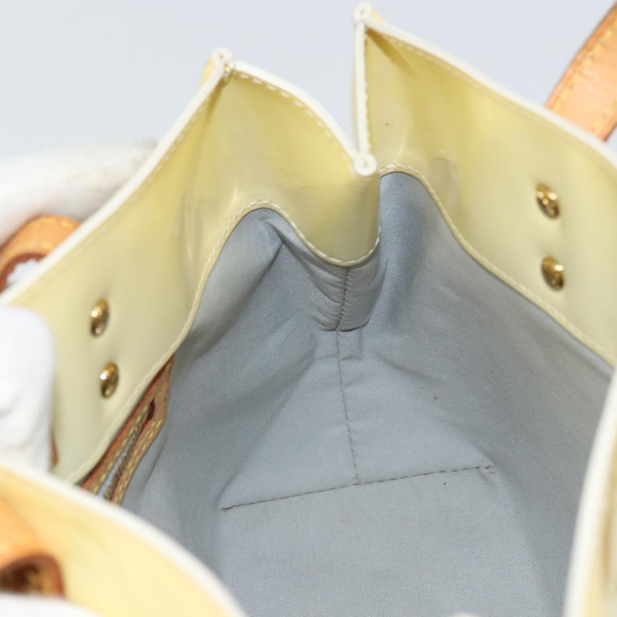 LOUIS VUITTON Monogram Vernis Reade PM Hand Bag Perle M91336 LV Auth ka738