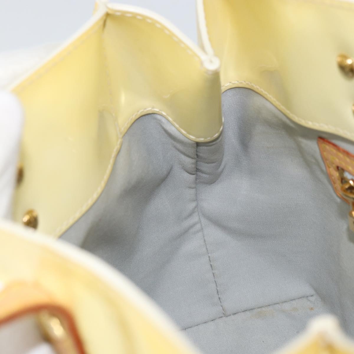 LOUIS VUITTON Monogram Vernis Reade PM Hand Bag Perle M91336 LV Auth ka738