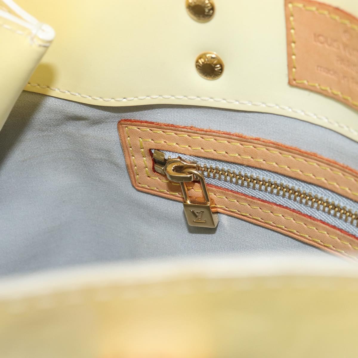 LOUIS VUITTON Monogram Vernis Reade PM Hand Bag Perle M91336 LV Auth ka738