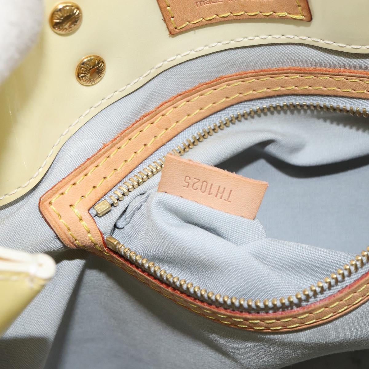 LOUIS VUITTON Monogram Vernis Reade PM Hand Bag Perle M91336 LV Auth ka738