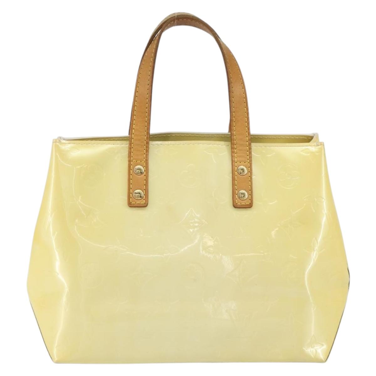 LOUIS VUITTON Monogram Vernis Reade PM Hand Bag Perle M91336 LV Auth ka738