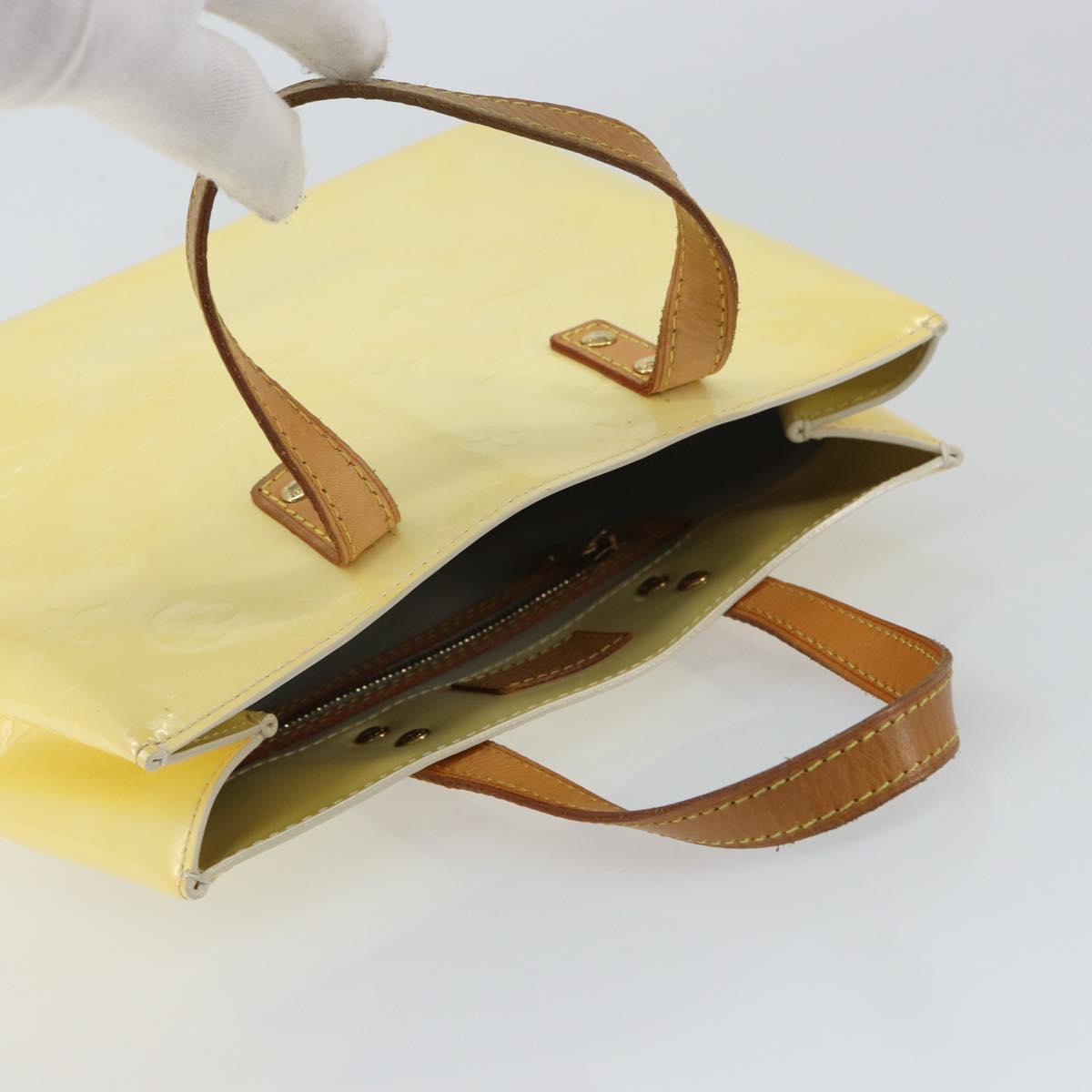 LOUIS VUITTON Monogram Vernis Reade PM Hand Bag Perle M91336 LV Auth ka738