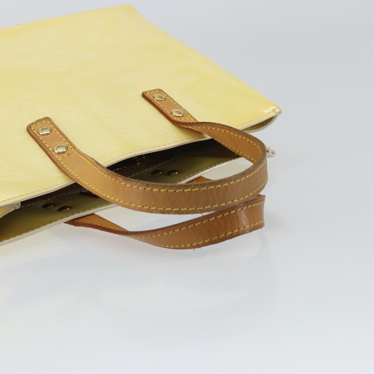 LOUIS VUITTON Monogram Vernis Reade PM Hand Bag Perle M91336 LV Auth ka738