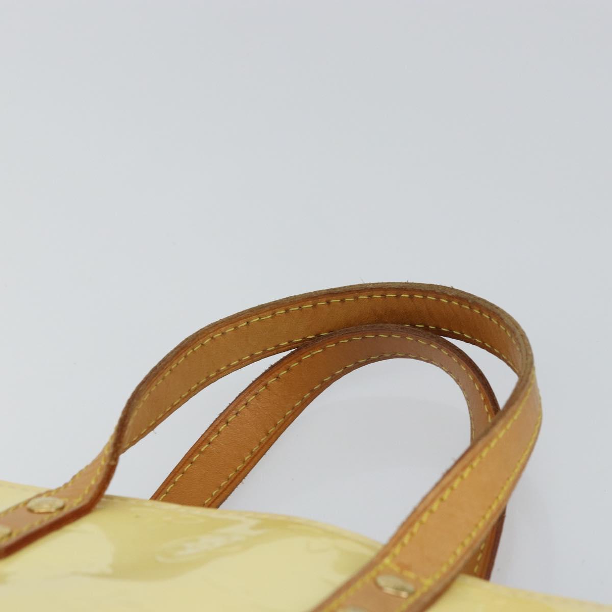 LOUIS VUITTON Monogram Vernis Reade PM Hand Bag Perle M91336 LV Auth ka738