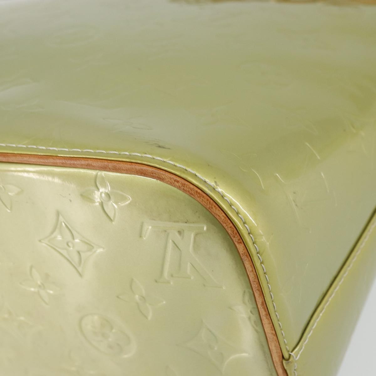 LOUIS VUITTON Monogram Vernis Houston Hand Bag Gris M91053 LV Auth ka739