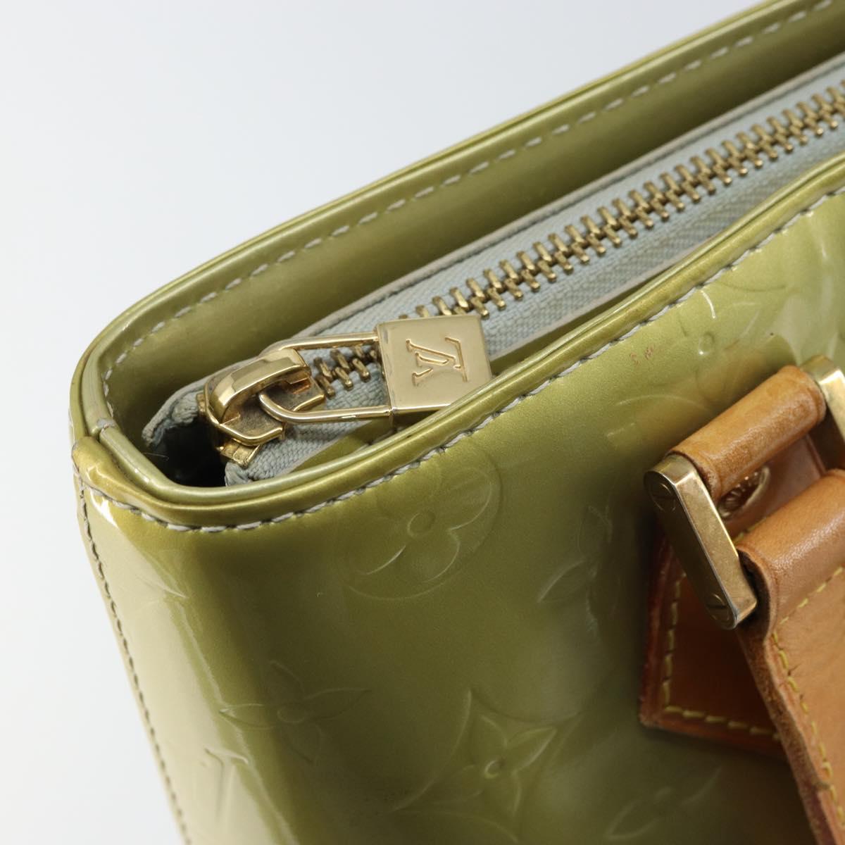 LOUIS VUITTON Monogram Vernis Houston Hand Bag Gris M91053 LV Auth ka739