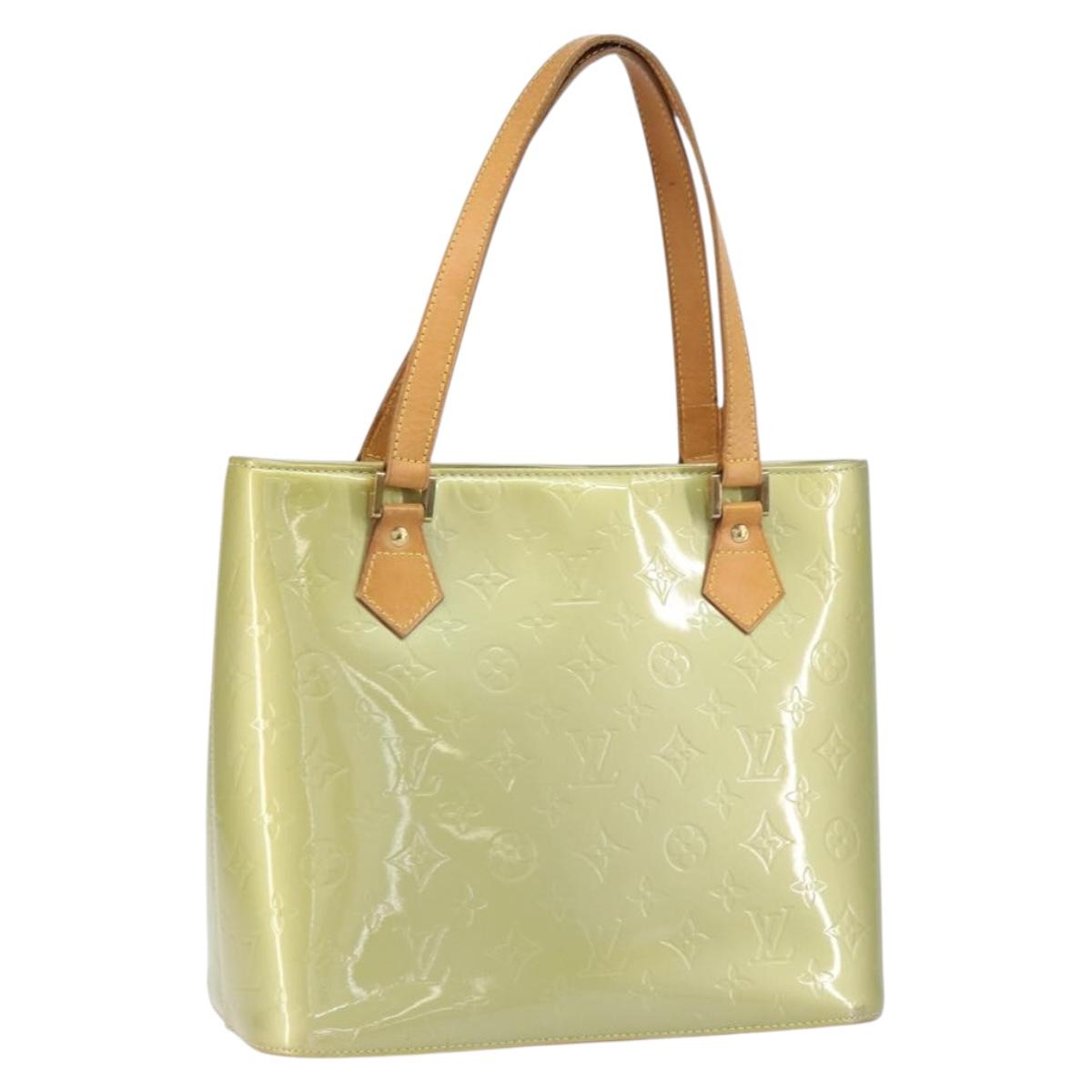 LOUIS VUITTON Monogram Vernis Houston Hand Bag Gris M91053 LV Auth ka739